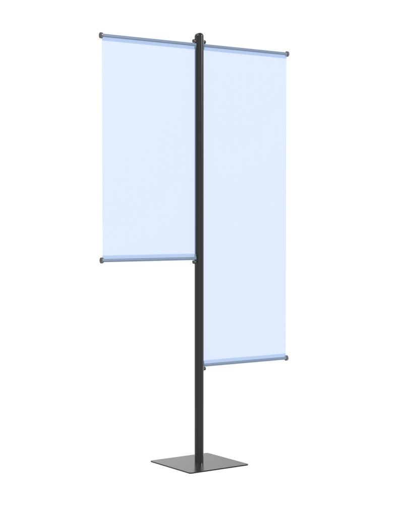Signpost Banner Stands™, Hanging J-Hook, Silver