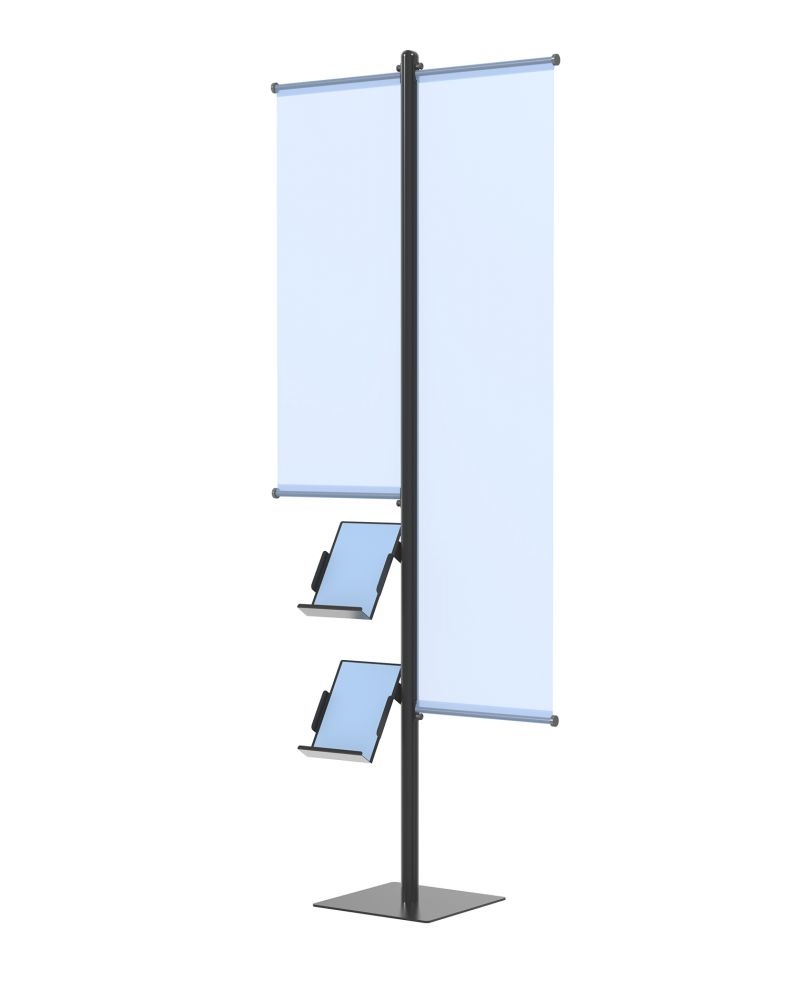Signpost Banner Stands™, 18" Graphic Rod, Set Of 2, Silver