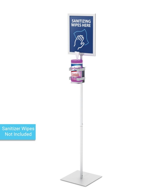 Hand Sanitizer Wipes Dispenser Floor Stands and Wall Mounts - Testrite Visual
