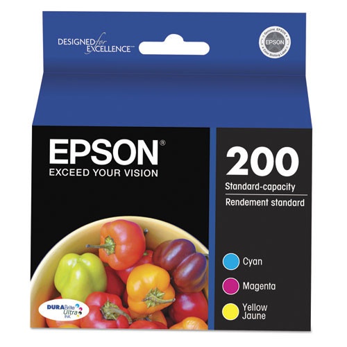 Epson® 200 | Original Epson® (T200520-S) Durabrite Ultra® Ink Cartridge - Cyan, Magenta, Yellow