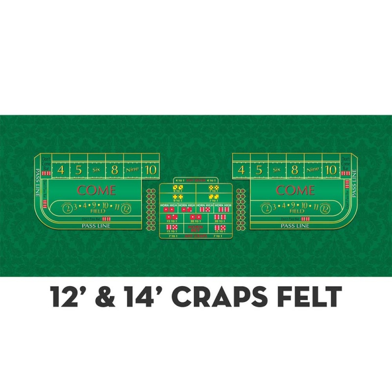 Craps Gaming Suede Layout