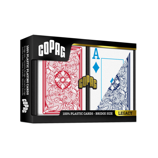 Copag Legacy 4 Color Plastic Playing Cards Red/Blue