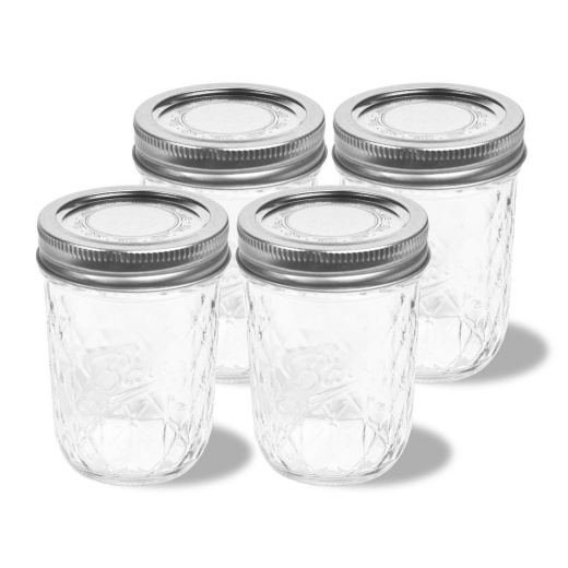 Tribest Mason Jars, 4-Pack (8 Oz) - JAR08S
