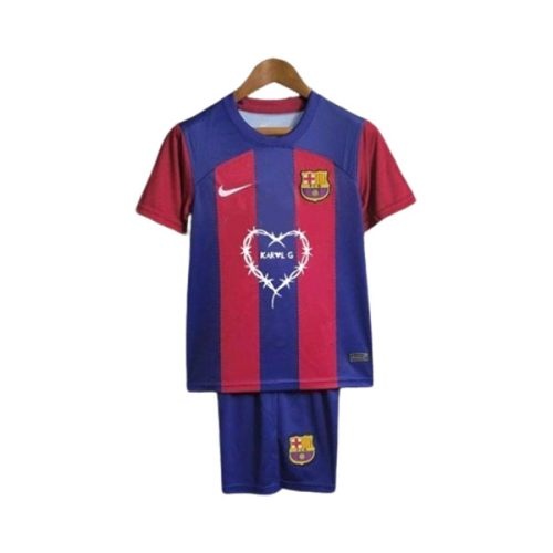 Kids 2023-2024 Barcelona Karol G Soccer Kit