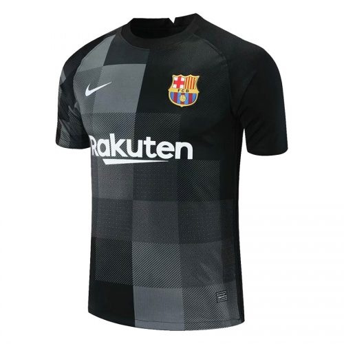 2021-2022 Barcelona Goalkeeper Black Soccer Jersey, Size: m