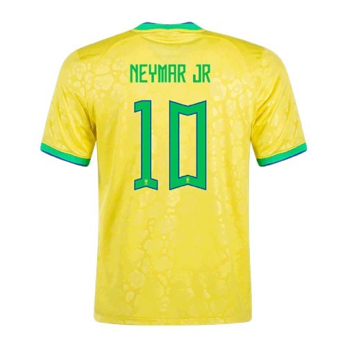 2022 Brazil Neymar Jr #10 Home Soccer Jersey