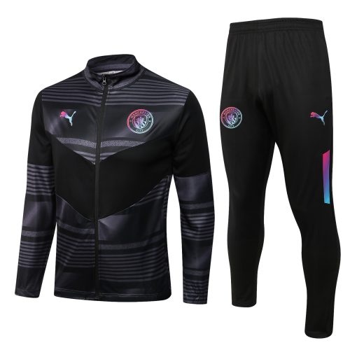 2022-2023 Manchester City Jacket + Pants Training Suit Black