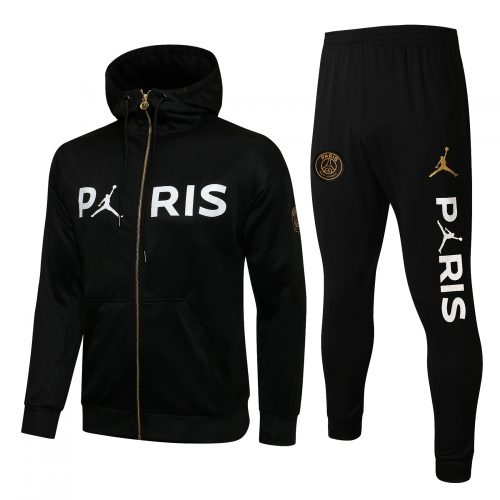 2021-2022 Psg Hoodie Jacket + Pants Training Suit Black, Size: Xl