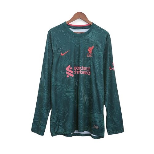 2022-2023 Liverpool Third Long Sleeve Soccer Jersey, Size: Xl