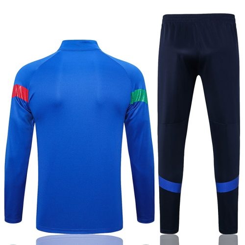 2022-2023 Italy Jacket + Pants Training Suit Light Blue