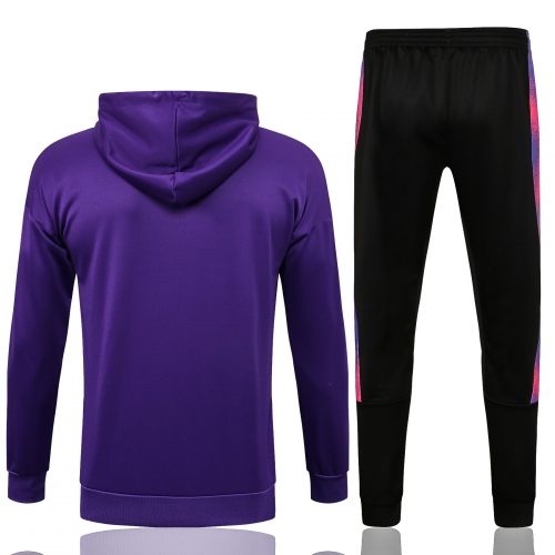 2021-2022 PSG Hoodie Jacket + Pants Training Suit Purple