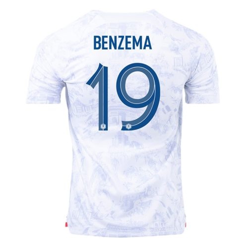 2022 France Benzama #19 Away Soccer Jersey, Size: Xl