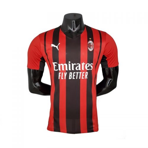 2021-2022 Ac Milan Player Version Home Soccer Jersey, Size: Xl
