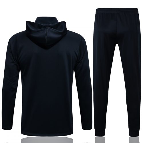 2021-2022 PSG Hoodie Jacket + Pants Training Suit Blue