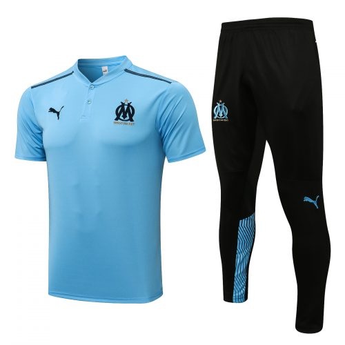 2021-2022 Marseille Light Blue Polo, Size: m