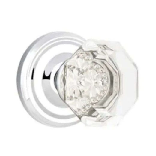 Emtek C5107ot-Us26 Crystal Series Old Town Clear Crystal Grade 2 Knobset