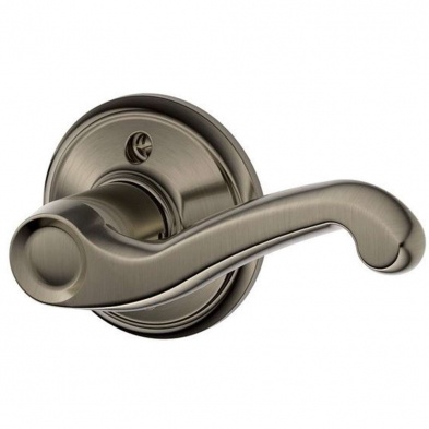 Schlage F170 Fla 620 Rh Flair Antique Nickel Dummy Lever