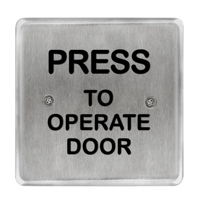 Bea 10Pbs45pod Stainless Steel Push Plate, 4.5 Square