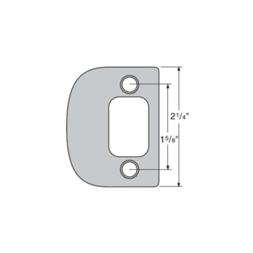 Kwikset 84638 2-1/4” Full Lip Strike Plate for Kwikset Deadbolts