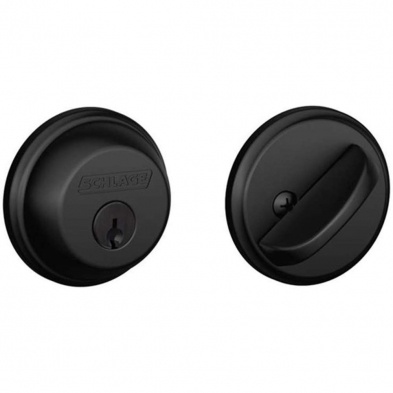 Schlage B60N-622 Deadbolt Single Cylinder Black