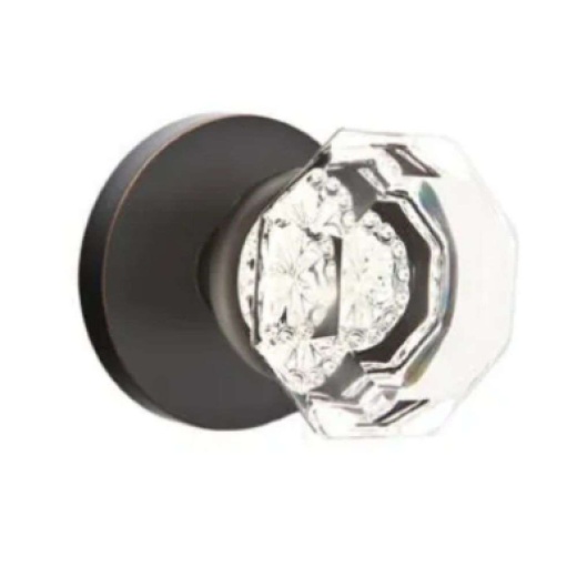 Emtek C5109OT-US10B Crystal Series Old Town Clear Crystal Grade 2 Knobset
