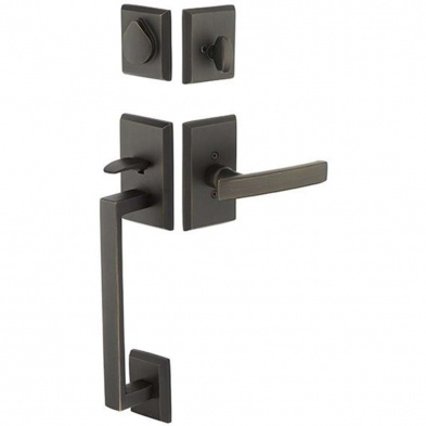 Emtek 451421-FB-234 Rustic Modern Rectangular Sectional Handleset