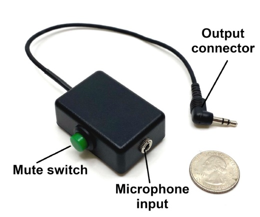 In-Line 3.5Mm Mute Switch – 8″ Cable – Can Be Used With Any Microphone Or Line Level Device, Switch Operation: Momentary Mode