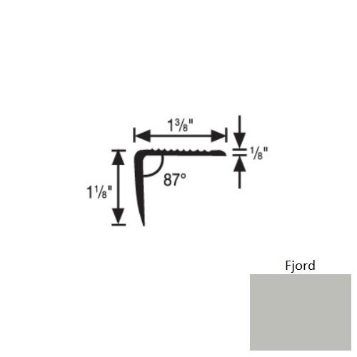Flextones Fjord Vinyl 189 Top Set Stair Nosing - 1 3/8" X 12 Ft - Thermoplastic