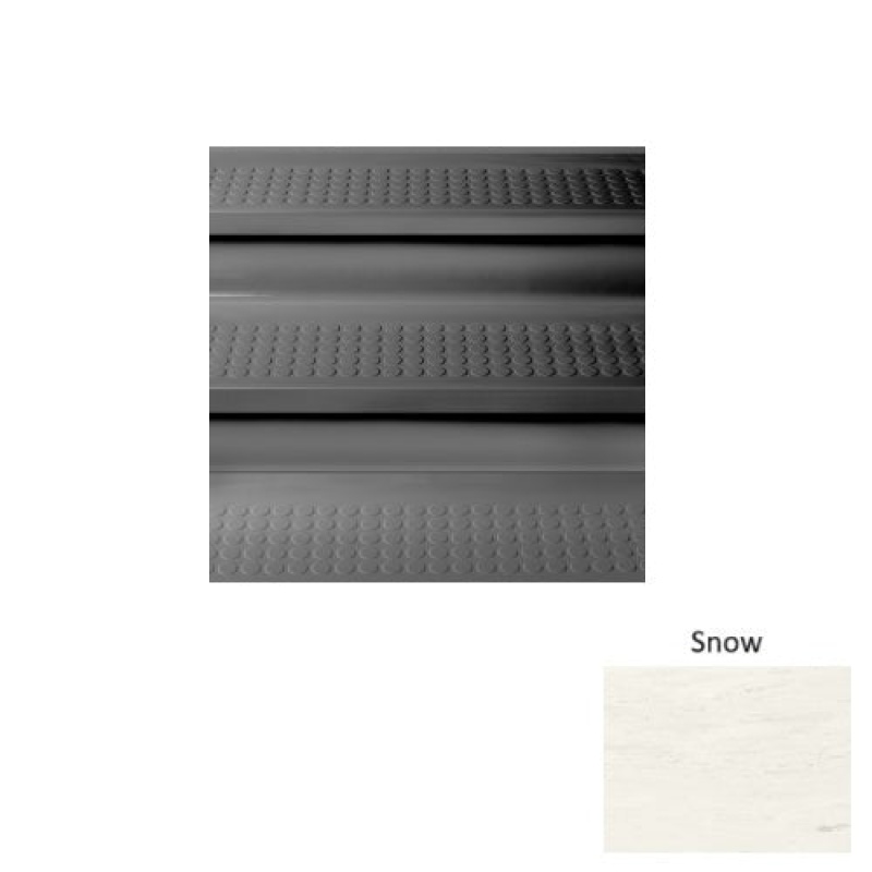Marbleized 98 Snow Vantage Raised Circular Rubber (Sq) Stair Tread - Textured