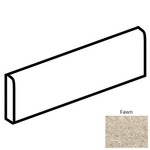 Calgary Fawn Porcelain Floor & Wall Trim - 3" X 24" Bullnose