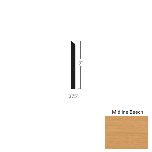 Johnsonite Midline Beech Rubber Masquerade Wall Base