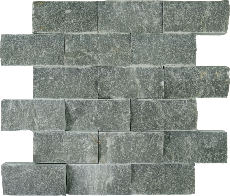 Belfonte Marble Mosaic - 2" X 4" Brick - Split Face