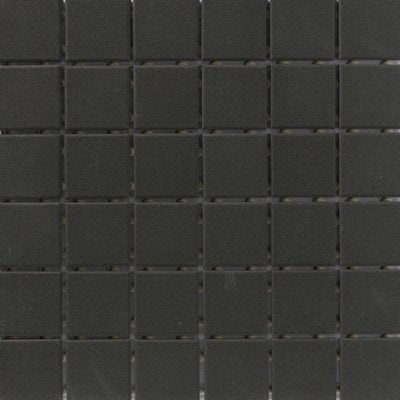 Cc Porcelain Black Porcelain Mosaic - 2" X 2" - Matte
