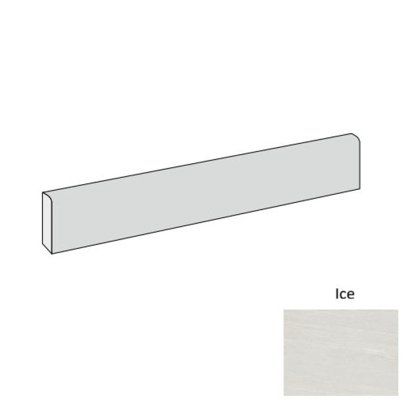 Trex Ice Porcelain Floor Trim - 3" X 24" Bullnose - Natural