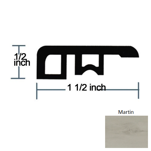Lakeview Martin Laminate Wood Moulding / Trim - 94.5" End Cap - Embossed