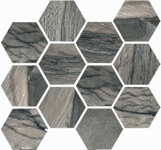 Macaubas Twilight Porcelain Mosaic - Hexagon