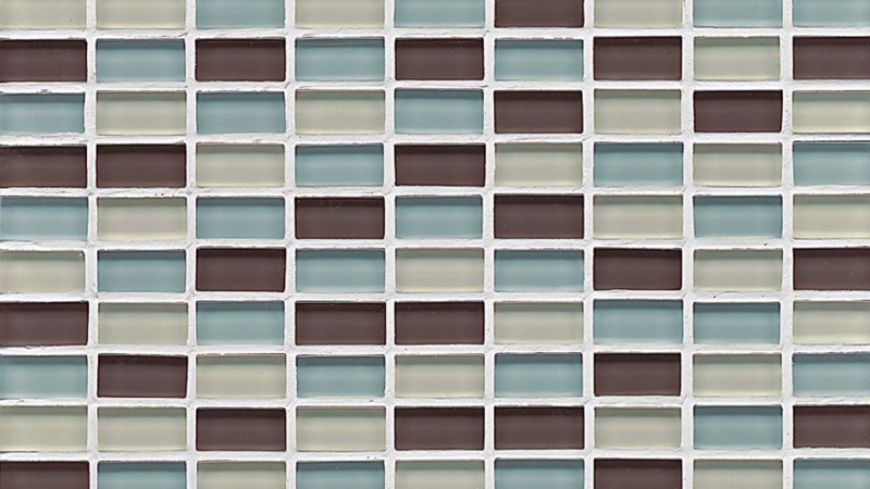 Hamptons Seaside Glass Mosaic - Stacked - Glossy
