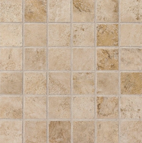 Ombriva Sandstone Porcelain Mosaic - 2" X 2" - Matte