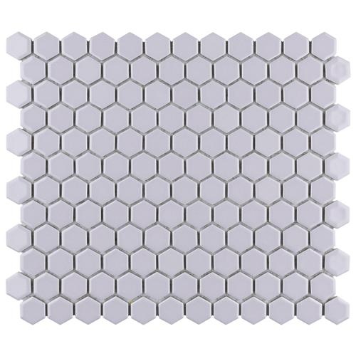 Metro Lavender Porcelain Mosaic - 1" Hexagon - Glossy