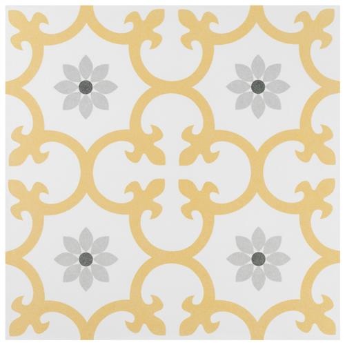 Daria Dandelion Porcelain Tile - Matte - 9 3/4" x 9 3/4"
