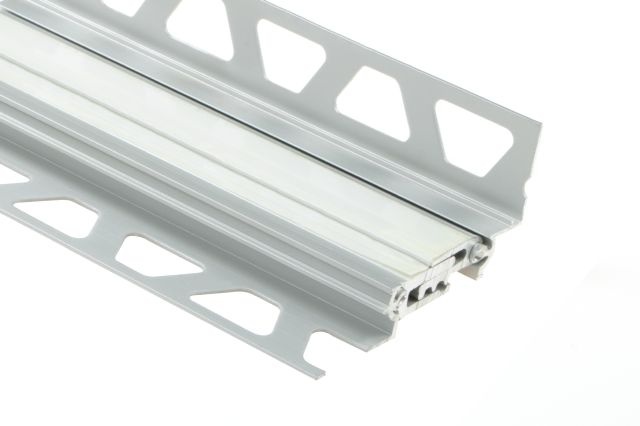 Dilex Bto Floor Wall Expansion Joint Metal Tile Edging Trim - Satin Anodized Aluminum