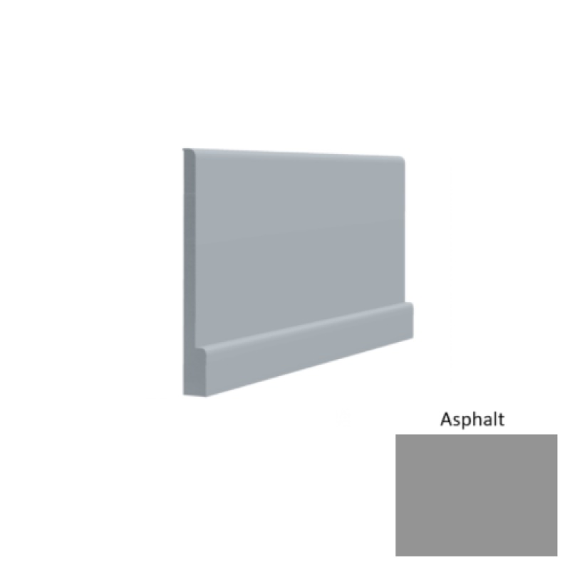 Contours #05 Simplicity Bold Asphalt Rubber Profiled Wall Base - Satin - 4 1/2" X 8 Ft