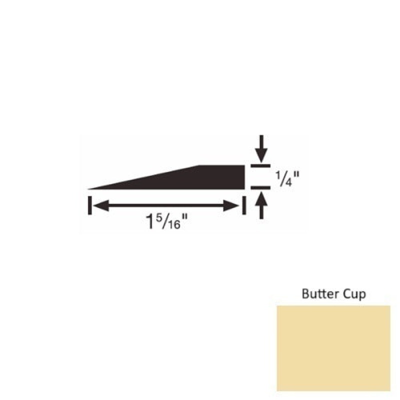 Solid 24 Butter Cup Rubber Reducer Strip