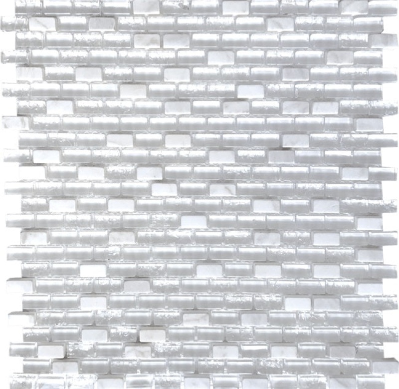 Tesoro Ice Glacier Mix Glass Mosaic – Block Random, Glossy
