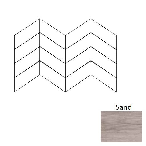 Song Sand T4 Porcelain Mosaic - Chevron - Matte
