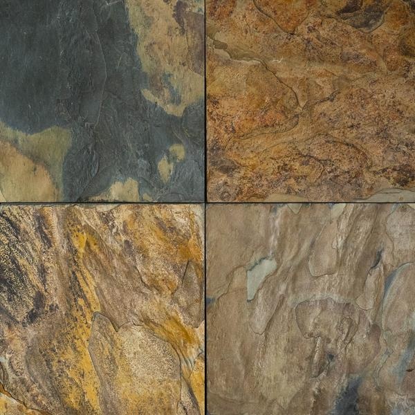 California Gold Slate Tile - Natural Cleft Face, Gauged Back