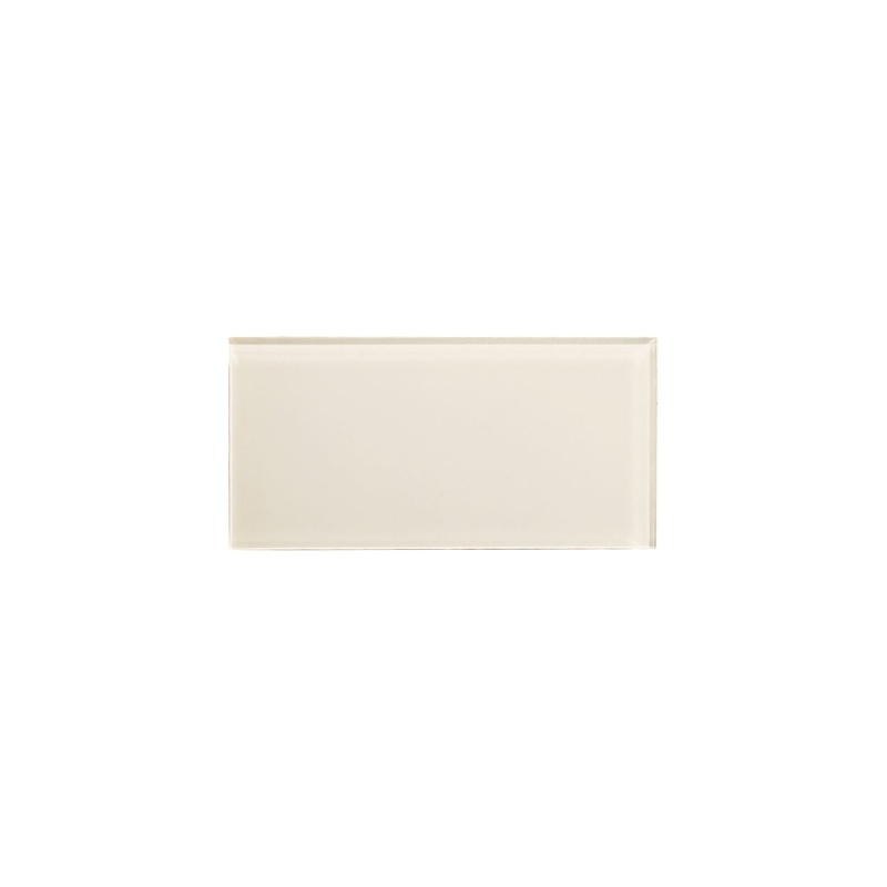 Urban Textures Contempo Ivory Glass Tile - Glossy - 3" X 6"