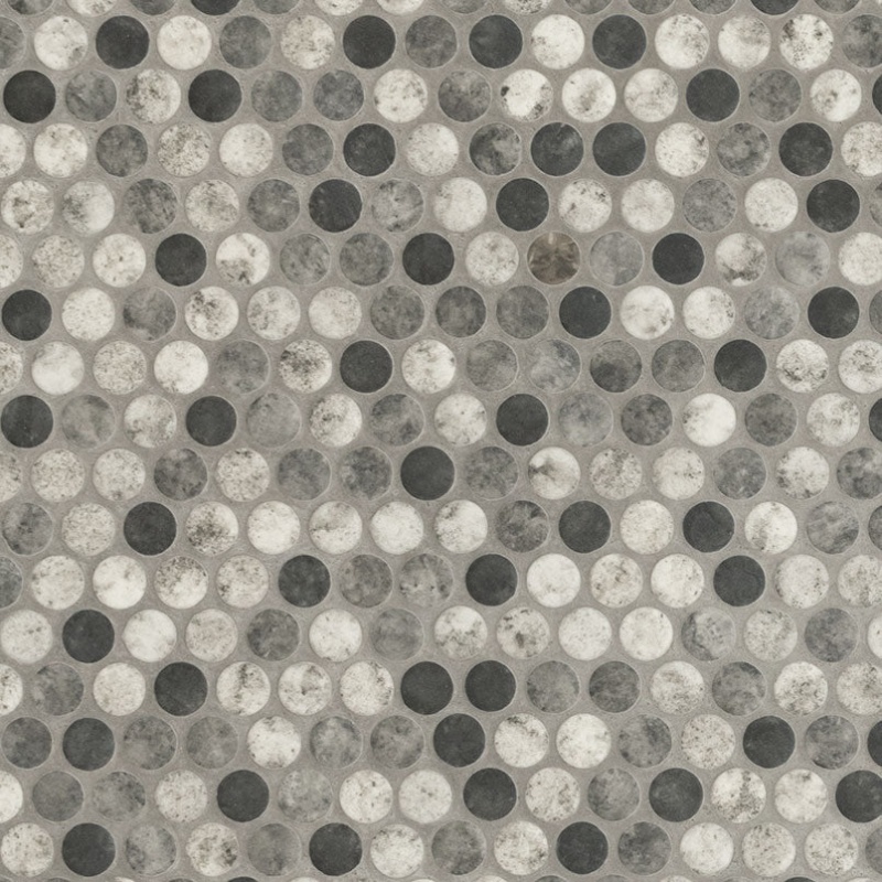 Urban Tapestry Glass Mosaic - Penny Round - Mixed