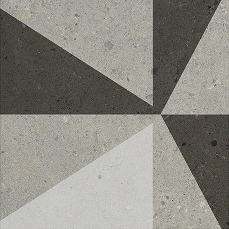 Silver Grain Decor F Deco Porcelain Tile - Matte - 8" X 8"