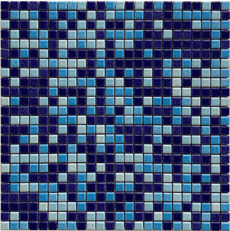 Well And Pool Mix 16 Porcelain Mosaic - 1/2" X 1/2" - Matte